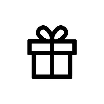 Gift box icon for simple flat style ui design Stock Illustration