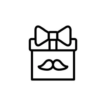 Gift box icon. Simple line, outline vector elements of cultural activities icons Stock Illustration