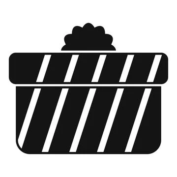 Gift box icon simple vector. Ribbon package discount イラスト素材