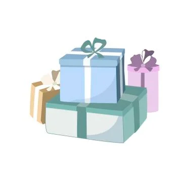 Gift box icon, special present idea. Flat design vector illustration. Celebra イラスト素材