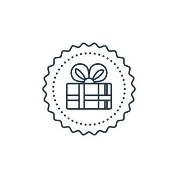 Gift box icon, special present idea Stock Illustration