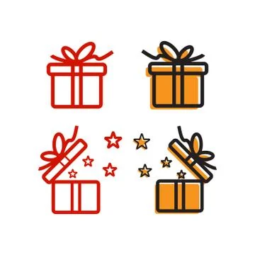 Gift box icon template Stock Illustration