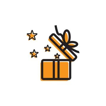Gift box icon template Stock Illustration