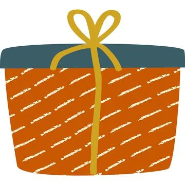 Gift box icon, vector christmas, valentine present Ilustração Stock