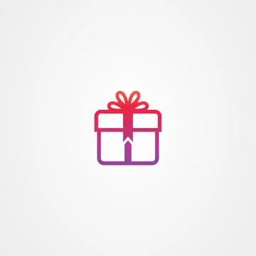 Gift box icon vector design template element Illustrazione stock