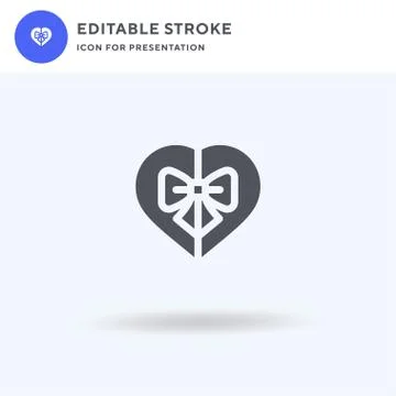 Gift Box icon vector, filled flat sign, solid pictogram isolated on white, logo Stock Illustration