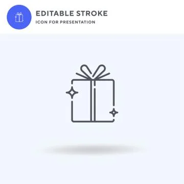 Gift Box icon vector, filled flat sign, solid pictogram isolated on white, logo 스톡 일러스트