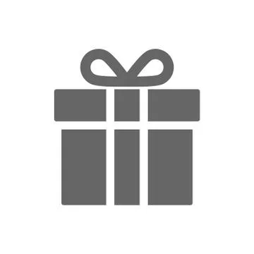 Gift box icon vector illustration isolated on white backgorund. Stock Illustration