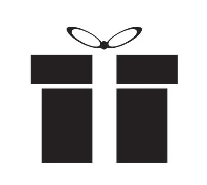 Gift box icon vector isolated in white background. イラスト素材