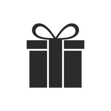 Gift Box Icon Vector Logo Template Ilustração Stock