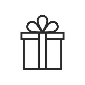 Gift Box Icon Vector Logo Template Ilustração Stock