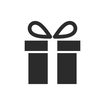Gift Box Icon Vector Logo Template Ilustração Stock