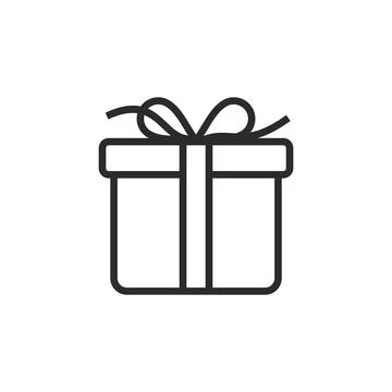 Gift Box Icon Vector Logo Template Ilustração Stock