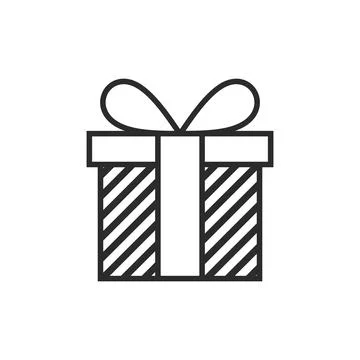 Gift Box Icon Vector Logo Template イラスト素材