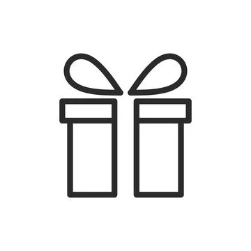 Gift Box Icon Vector Logo Template Ilustração Stock