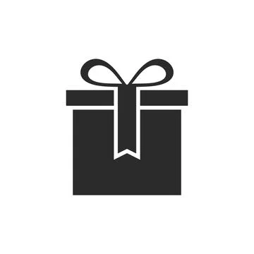 Gift Box Icon Vector Logo Template Ilustração Stock