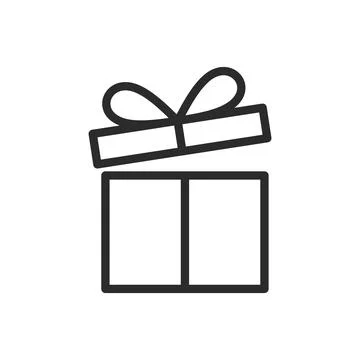 Gift Box Icon Vector Logo Template Ilustração Stock