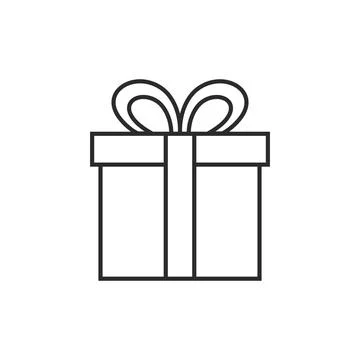 Gift Box Icon Vector Logo Template Ilustração Stock