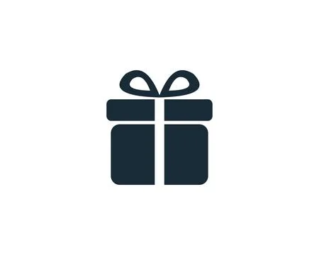 Gift Box Icon Vector Logo Template Illustration Design Stock Illustration