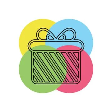 Gift box icon - vector present icon Stock Illustration
