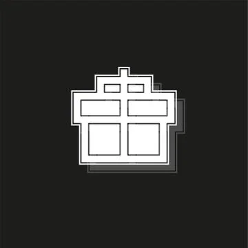 Gift box icon - vector present icon - holiday celebration symbol Ilustración de archivo