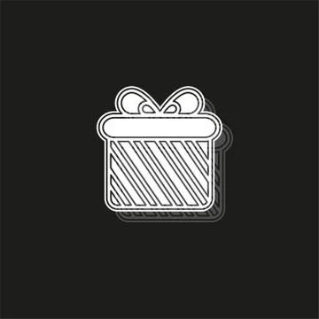 Gift box icon - vector present icon - holiday celebration symbol Stock Illustration