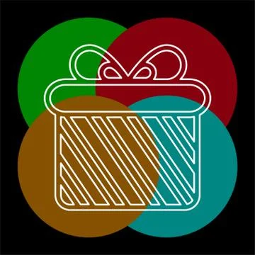 Gift box icon - vector present icon Stock Illustration