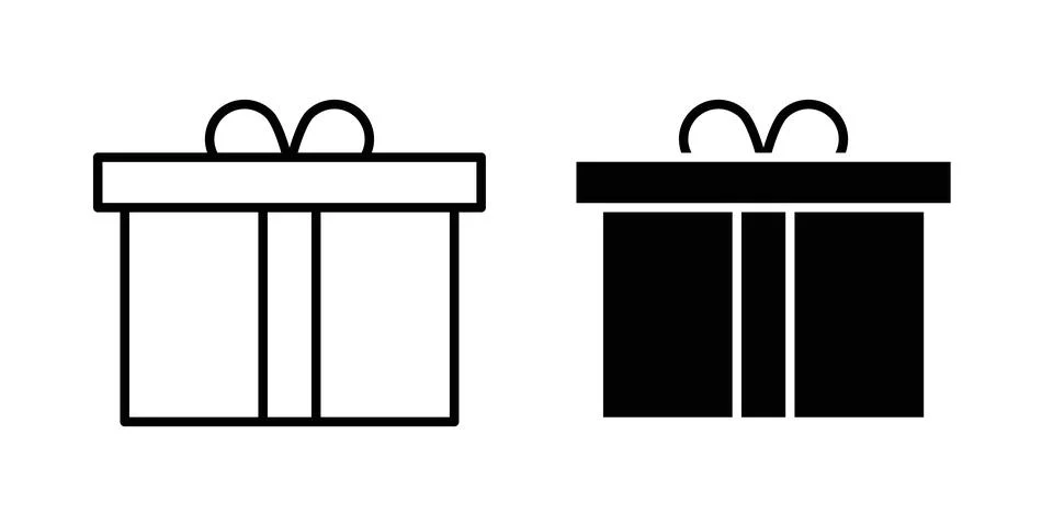 Gift box icon vector symbol graphics Stock Illustration