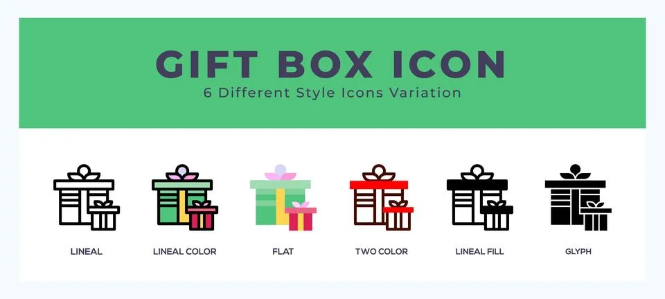 Gift box icon vector for web. and mobile app Illustrazione stock