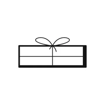 Gift box icon on white back. Concept. 库存插图