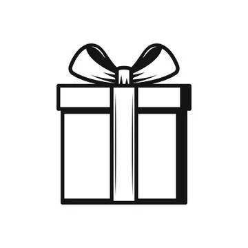 Gift box icon on white back. Concept. Stockillustratie
