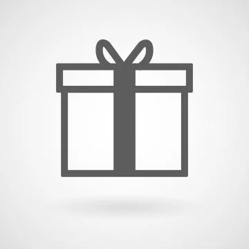 Gift Box icon on white background, vector Stock Illustration