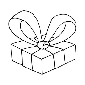 Gift box icon on a white background Stock Illustration