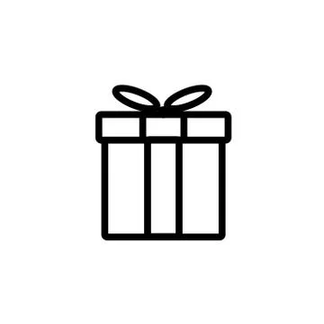 Gift Box icon on white background. Vector illustration. Stock Illustration