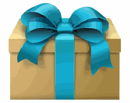 A gift box icon on white background Stock Illustration