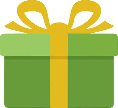 A gift box icon on white background Stock Illustration