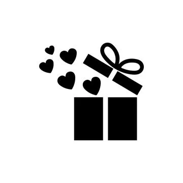 Gift box icon on a white background vector image 스톡 일러스트