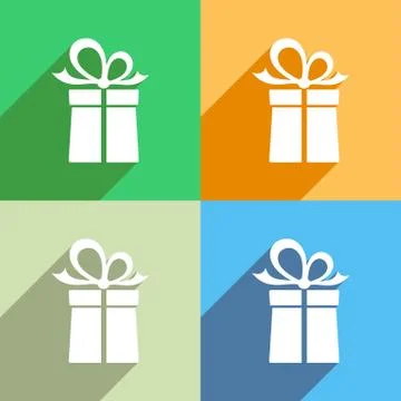Gift box icons Illustrazione stock