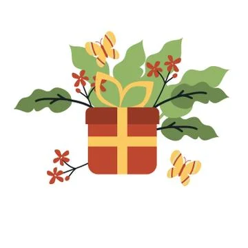 Gift box illustration Stock Illustration