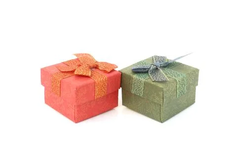 Gift box on isolated Stock Photos