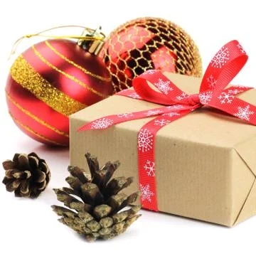 Gift box isolated square Stock Photos