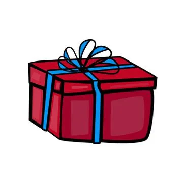 Gift box isolated on white background. Stock Illustration