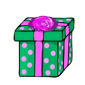 Gift box isolated on white background. Reward icon. Stock Illustration