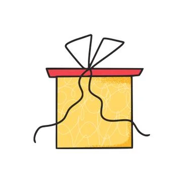 Gift box isolated on white background. Giftware. Holiday presents symbol. Vec Stock Illustration