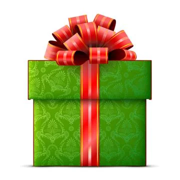 Gift box isolated on white background Stock Illustration