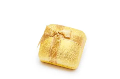 Gift box isolated on white background Stock Photos