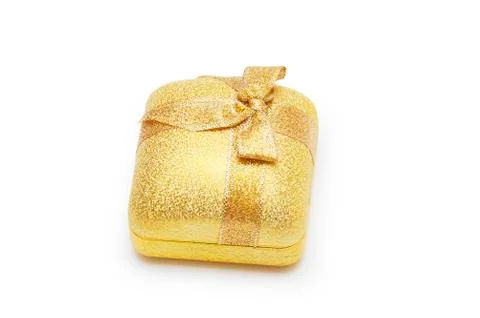 Gift box isolated on white background Stock Photos