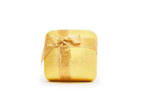 Gift box isolated on white background Stock Photos