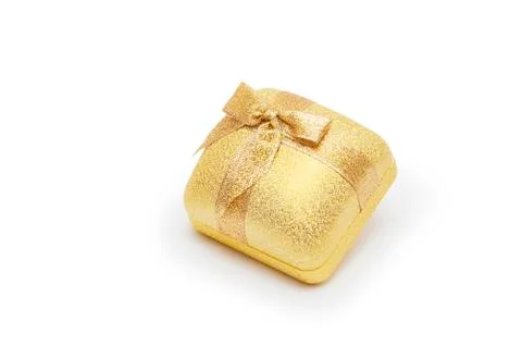 Gift box isolated on white background Stock Photos