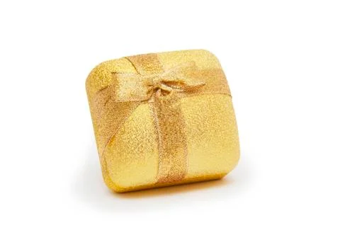 Gift box isolated on white background Stock Photos